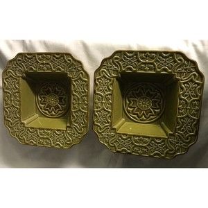 American Atelier At Home Medallion Avocado  5505 Stonewear Soup Bowl 8” …